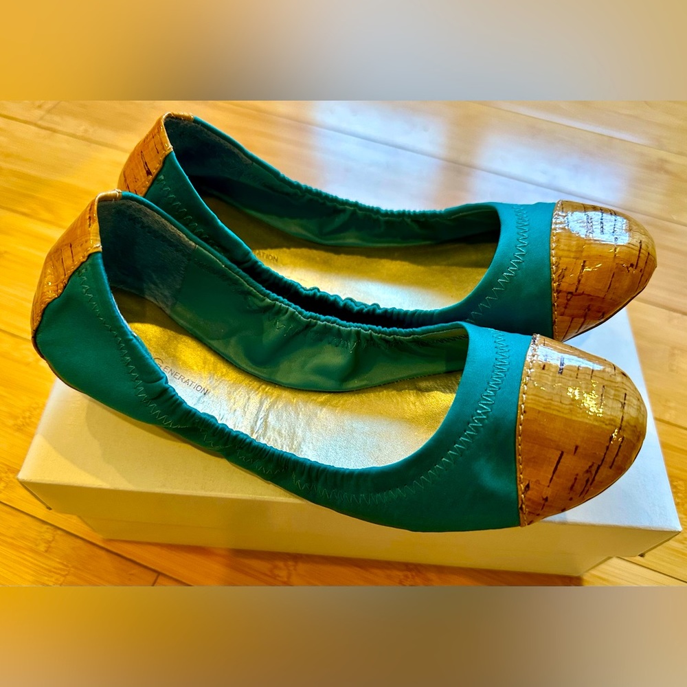 Women’s BCBGeneration Ballet Shoes - Blue and Cork Colored - Size 7